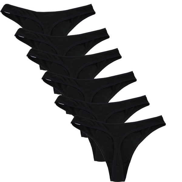 YOYI FASHION Cotton Thong, Black