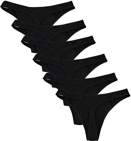 YOYI FASHION Cotton Thong, Black