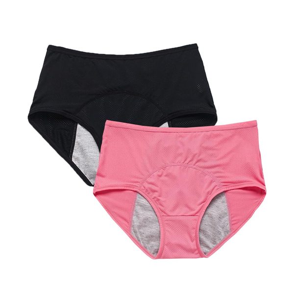 YOYI FASHION Mesh Period Briefs, 2 Pack, Watermelon Black